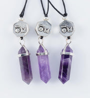 Amethyst crystal pendants